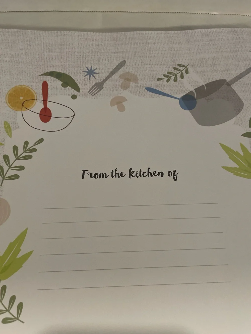 “Let’s Cook” recipe binder, spiral kitchen planner w/stickers & tabbed sections